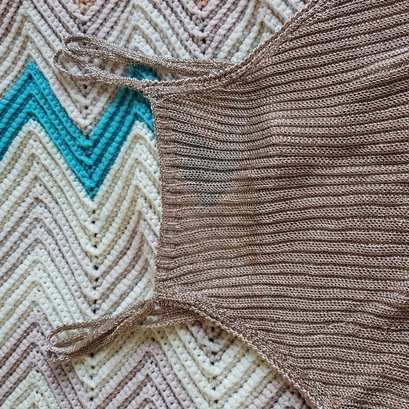 TOPSHOP petite rosegold crop top tank top 8 - Picture 4 of 10